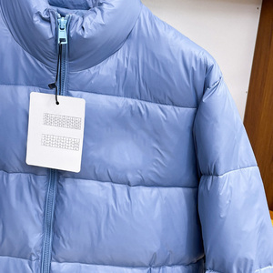 Luxury Designer Style Color Block Puffer Jacket High Neck Zip Up Winter <b>Coat</b> Warm Casual Fashion Outerwear - Product Image 2