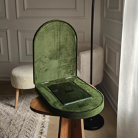 Boîtes à souvenirs en velours vert, forme ovale cintrée, avec logo personnalisé, pour Coran, livre de prières, cartes d'invitation, cartes cadeaux, cadeaux de mariage et de fiançailles