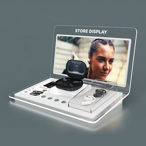 Custom Removable Poster LED Lights Acrylic Counter Display Stand Smart Interactive POP Tabletop Display for <b>Wearables</b> <b>Devices</b> - Product Image 2