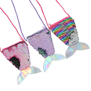 Portamonete a Coda di Sirena, Borsa a Tracolla con Paillettes a Coda di Sirena per Bambini, Bambine e Ragazzi, <span class=keywords><strong>Regali</strong></span> per Feste di Compleanno - Product Image 5