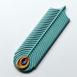 Mattonelle di parete della piuma di ceramica smaltata di <span class=keywords><strong>colore</strong></span> rosa strutturato 3d della <span class=keywords><strong>casa</strong></span> interni o esterni - Product Image 3