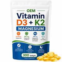 Gélules de Vitamine D3 et K2 MK7 Premium avec Glycinate de Magnésium pour un Soutien Bio disponible, Complément de Bien-être, Vente en Gros OEM