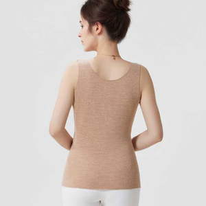 Canottiera termica 020 per le donne in inverno a doppio spazzolato Dralon a calore costante in lana <span class=keywords><strong>e</strong></span> seta da donna canottiere costruite in reggiseno - Product Image 3