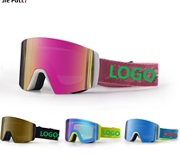 Vente en gros de lunettes de ski avec interrupteur de verrouillage pour le snowboard et le ski Lunettes de neige magnétiques antibuée avec lentille à double couche