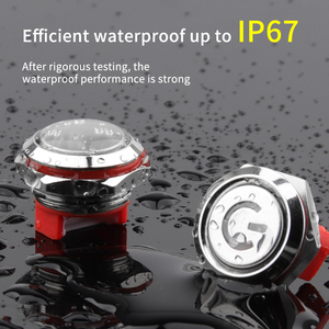 Wd12/16/19/22/mm đột quỵ ngắn kim loại không thấm nước Nút chuyển đổi Vòng Power Mark <span class=keywords><strong>LED</strong></span> ánh sáng RGB ba màu phổ biến tiêu cực cực - Product Image 5