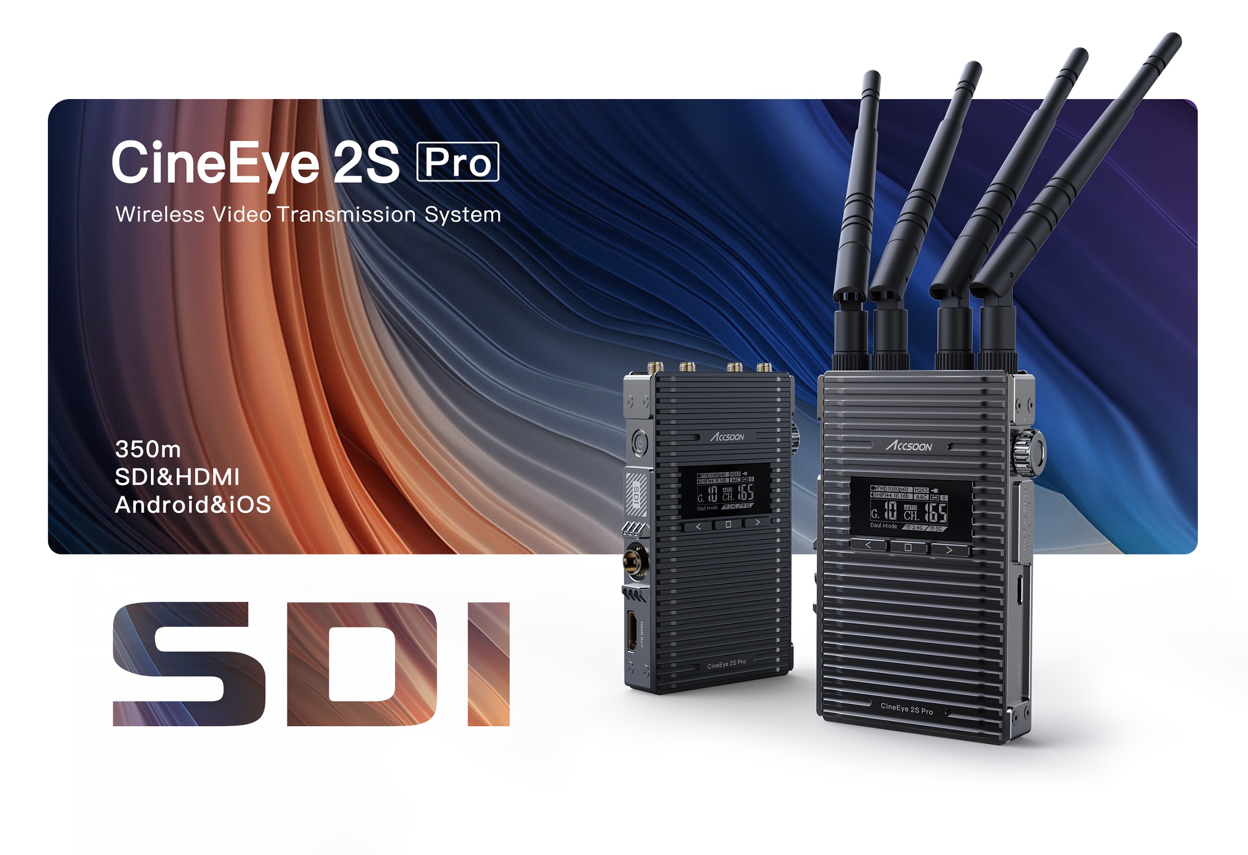 ACCSOON CineEye 2S Pro 2.4G&5G デュアルチャンネルワイヤレス