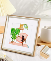 Marco de Fotos de Pared o de Sobremesa Personalizado de Alta Calidad para Decoración del Hogar, Oficina u Hotel, Ecológico, con Tablero de MDF y Plástico