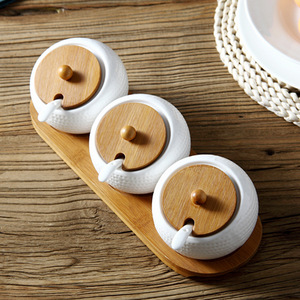 برطمان توابل من البورسلين ، وعاء وعاء وعاء من الخزف مع خزف - Product Image 3
