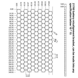 Support de batterie décalé 21700 - Support de cellule lithium UL94 V0 ignifuge en ABS+PC |   Conception décalée pour une sécurité accrue - Product Image 2