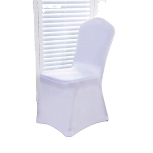 White Spandex Folding Banquet Events Party Seat Covers Chair Covers For Wedding Party