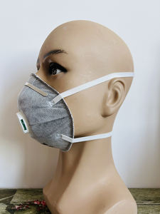 หน้ากากป้องกันฝุ่นอุตสาหกรรม <span class=keywords><strong>FFP2</strong></span> พร้อมวาล์ว สีเทา KN95 แบบใช้แล้วทิ้ง ครึ่งหน้า ปิดจมูก จัดส่งเร็วจากโรงงาน สำหรับงานก่อสร้าง - Product Image 6