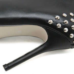 รองเท้าบูทข้อเท้าสไตล์พังก์สุดเซ็กซี่ประดับหมุด  แบบส้นเข็ม  ปลายแหลม  สายรัด  แฟชั่นฤดูใบไม้ร่วง-ฤดูหนาว ปี 2024 - Product Image 5