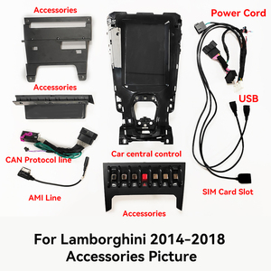 Autoradio Android 13 de 8,4 pouces pour <span class=keywords><strong>Lamborghini</strong></span> Huracan 2014 - 2018, GPS Navi Wifi, écran multimédia, autoradio stéréo - Product Image 4