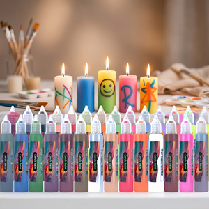 Kit de peinture pour bougies DIY OSBORN 24 pièces, stylos à cire pour bougies, pigments cosmétiques pour céramique, fête d'anniversaire/de Noël - Product Image 1