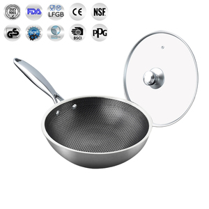 Chảo chống dính tổ ong 30-36cm |   Chảo thép không gỉ 410 |   Nhà máy 18 năm tuổi |   Có sẵn dịch vụ OEM/ODM - Product Image 3