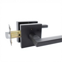 Nouvelle Série de Design, Serrure de Porte Tubulaire à Clé en Alliage de Zinc et Acier Inoxydable, Finition Noir Mat, Haute Sécurité, Durable