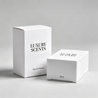Boîte à parfum en papier pliable personnalisée, emballage cosmétique de luxe pour flacon de parfum de 30 ml et 50 ml