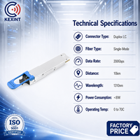 Modul Transceiver Optik KEXINT H3C Kompatibel 200GBASE-LR4 QSFP56 1310nm 10km Duplex LC SMF untuk Pusat Data & Jaringan 5G