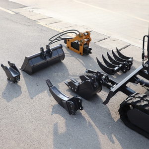 Mini-pelle hydraulique avec attache rapide, godet étroit, grappin, marteau brise-roche, boîte de vitesses, composant essentiel 0,8-3T, garantie 1 an - Product Image 5