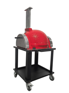 <span class=keywords><strong>Horno</strong></span> de Pizza Portátil con Ruedas de 26 Pulgadas, Parrilla de Cerámica para Asar a Leña, Ideal para Campamentos, Jardín y Fiestas Familiares - Product Image 2
