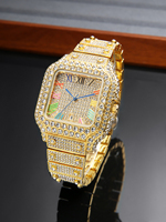 Montres RICECGO pour homme, montres de luxe étanches, montres hip-hop luxueuses, montres en moissanite jaune