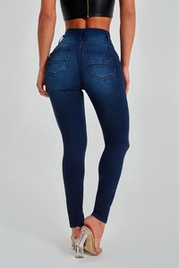 Traje de jeans de elevación de cadera de primavera y otoño cómodo con forma elástica ajustada de cintura alta para <span class=keywords><strong>mujer</strong></span> - Product Image 4