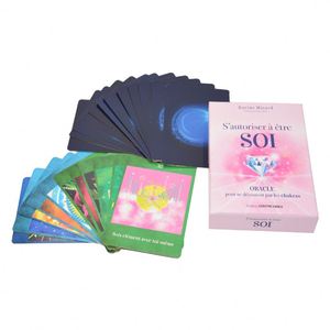 FUXI GAME Karine Micard Oracle Card Deck S'Autoriser a Etre Soi, Cartas de Tarot de Papel Personalizadas con Acabado Brillante y Guía de Chakras - Product Image 2