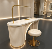 Lampe de table multifonctionnelle de luxe léger pour manucure avec aspirateur, pour une ou deux personnes, en promotion