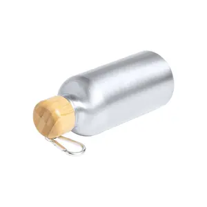 Bottiglia d'acqua in alluminio e bambù Yorix, merchandising sostenibile - Product Image 2