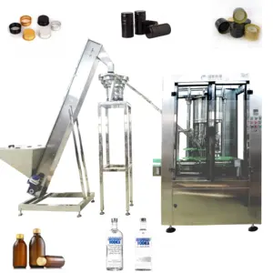 Fully automatic factory wholesale glass wine bottle aluminum ropp sealing capping machine