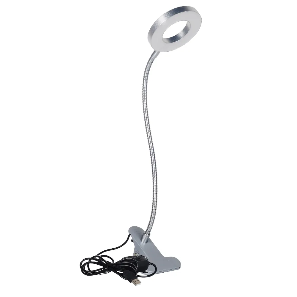 NUOVA Lampada da tavolo Bi-colore 360 Flessibile A Collo di Cigno Protezione Degli Occhi USB di Ricarica 7W Libro Morsetto Luce LED Clip lampada da tavolo per la Lettura