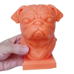 Haba perro, Pug, molde de silicona para perros, yeso fundido, resina, velas, trofeos, regalos, pasteles, cubitos de hielo, recuerdos para mascotas - Product Image 1