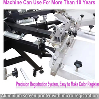 Machine à sérigraphie textile rotative pour t-shirts, ensemble complet de 8 couleurs, 8 stations, manuel, bricolage, ensemble complet