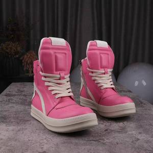 2026 Top Men's Shoes High Top Women's Shoes Black Designer Luxury Leather Thick Sole Casual Flats Retro shoes - Product Image 2