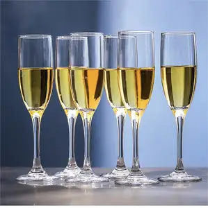 Copa de champán lassic, copa de cristal brillante para fiesta, flautas, 31-1-1 C