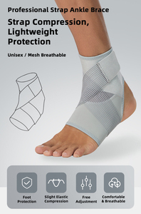 Fascia Elastica Compressiva per Caviglia in Fibra Sottile Traspirante Nylon Spandex Supporto Protezione Invernale Sport Attività all'Aperto - Product Image 2