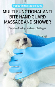 Gants de nettoyage multifonctionnels en silicone écologiques pour le bain des chiens et des chats, pour l'élimination des poils, pour usage en salle de bain (vente en gros) - Product Image 4