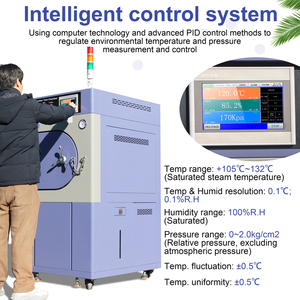 Câmara de Teste de Envelhecimento Acelerado de Alta Pressão PCT para Testes Climáticos Fotovoltaicos em Laboratório - Product Image 5
