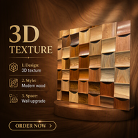 Panneaux muraux en bois massif en parquet naturel personnalisables, revêtement mural décoratif en bois 3D pour résidentiel