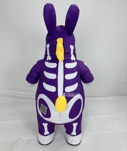 Mascotte gonflable âne squelette violet de haute qualité pour Halloween et Carnaval, costume de mascotte Baldi poppy pour adulte, sorcière mystérieuse - Product Image 2