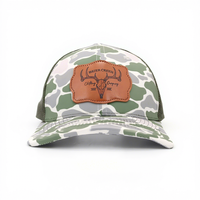 Gorras Snapback Personalizadas con Camuflaje, Parche de Cuero, Gorra Richardson 112 Trucker, Logotipo Bordado en 3D, Gorras Deportivas para Exteriores, Gorra de Béisbol