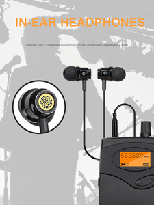 Système de microphone à condensateur omnidirectionnel sans fil TopYun IEM2050, système de monitoring intra-auriculaire, casque XLR pour scène, enregistrement en studio, musiciens - Product Image 2