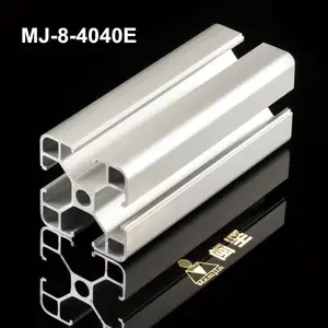 Perfil de extrusión de aluminio 4040, anodizado, Color plateado, estándar europeo, ranura en T, Marco personalizado aceptado