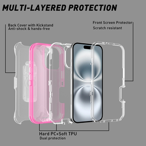 Ba-trong-một trường hợp đối với <span class=keywords><strong>Apple</strong></span> 16 <span class=keywords><strong>iPhone</strong></span> 16 Promax mới trong suốt chống thả trường hợp 16 cộng với - Product Image 2