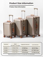 Échantillon Gratuit Valises à Cadre en Aluminium avec Roues Pivotantes, Poignée USB, Valise de Voyage en PC 28 Pouces, Ensemble de Bagages Cabine pour Femmes avec Verrouillage TSA