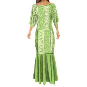 Low Price <strong>Custom</strong> Papua New Guinea Mermaid <strong>Dress</strong> Pacific Island Art Design Long Bodycon Fishtail <strong>Dresses</strong> Plus Size Women Clothing - Product Image 1