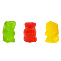 Bonbons gélifiés halal en forme d'ours, bonbons moelleux et masticables, vente en gros, saveurs de fruits, fournisseur OEM ODM