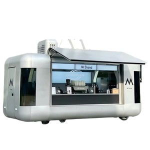 Remorque en fibre de verre galvanisée de qualité supérieure, 4 roues, entièrement équipée, pour la vente de glaces et de snacks de rue, service quotidien - Product Image 2
