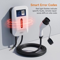 Chargeur mural 7 kW, chargeur EV numérique de type 2 avec écran LED et démarrage par carte RFID pour usage résidentiel en garage, OEM ODM
