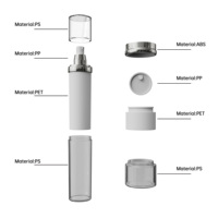 Ensemble d'emballages de luxe pour beurres cosmétiques dégradés : pots pour lotion corporelle, crème visage, sérum, tonique, spray – 30ml, 50ml, 100ml, 120ml